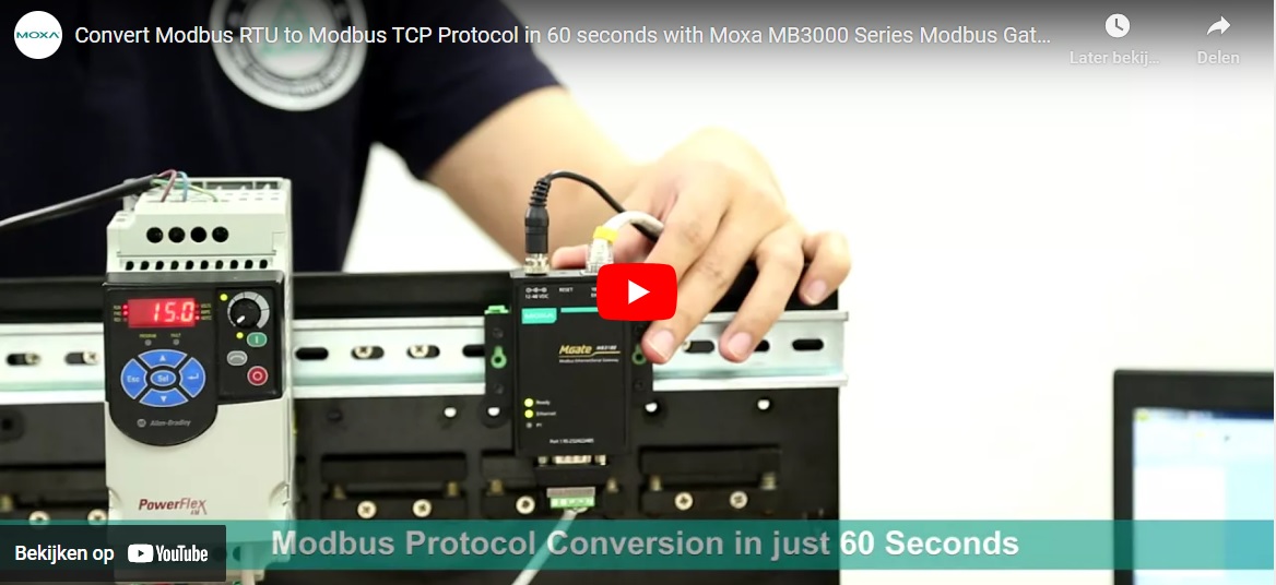 Modbus RTU naar Modbus TCP video Modbus RTU naar Modbus TCP video